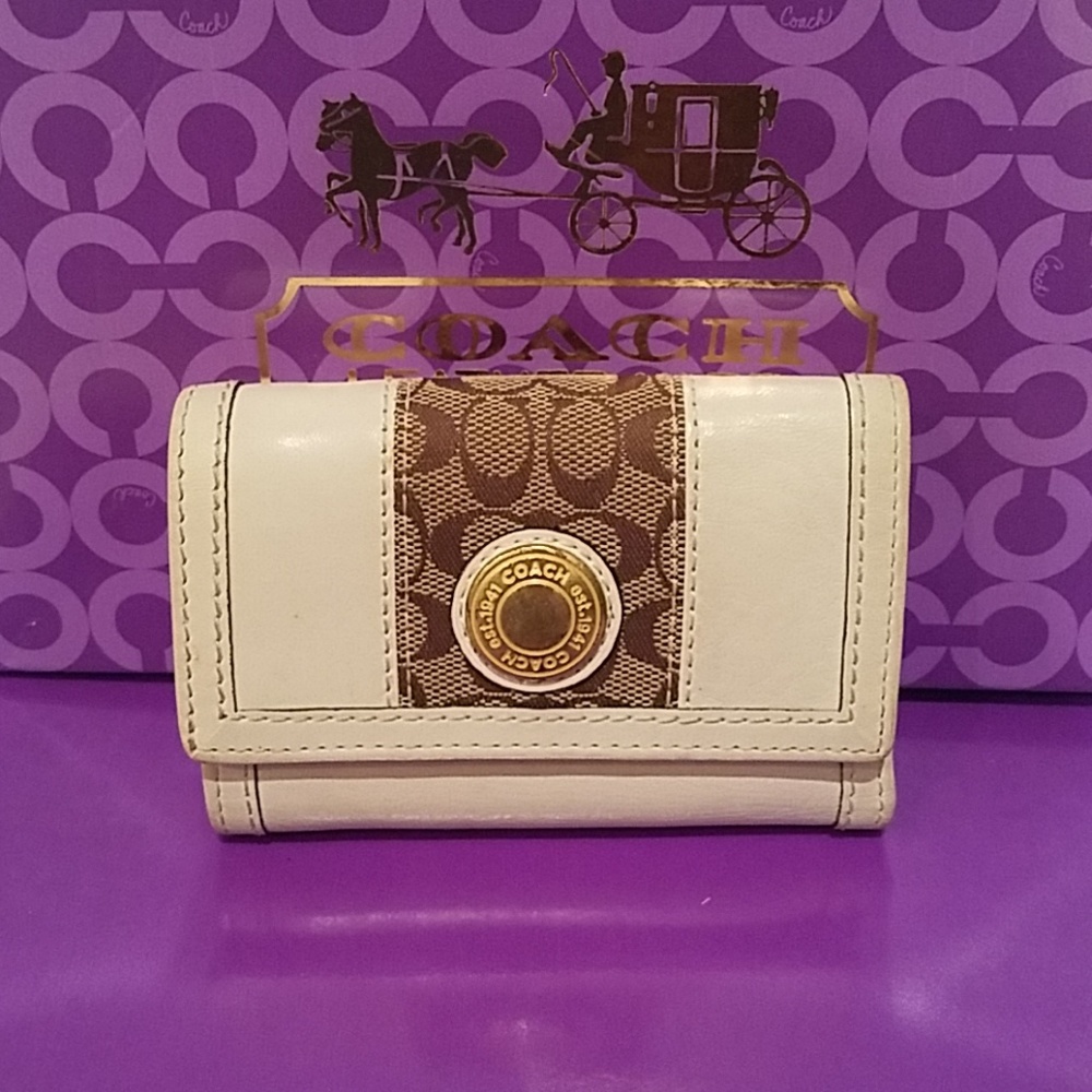 White Leather Coach Wallet